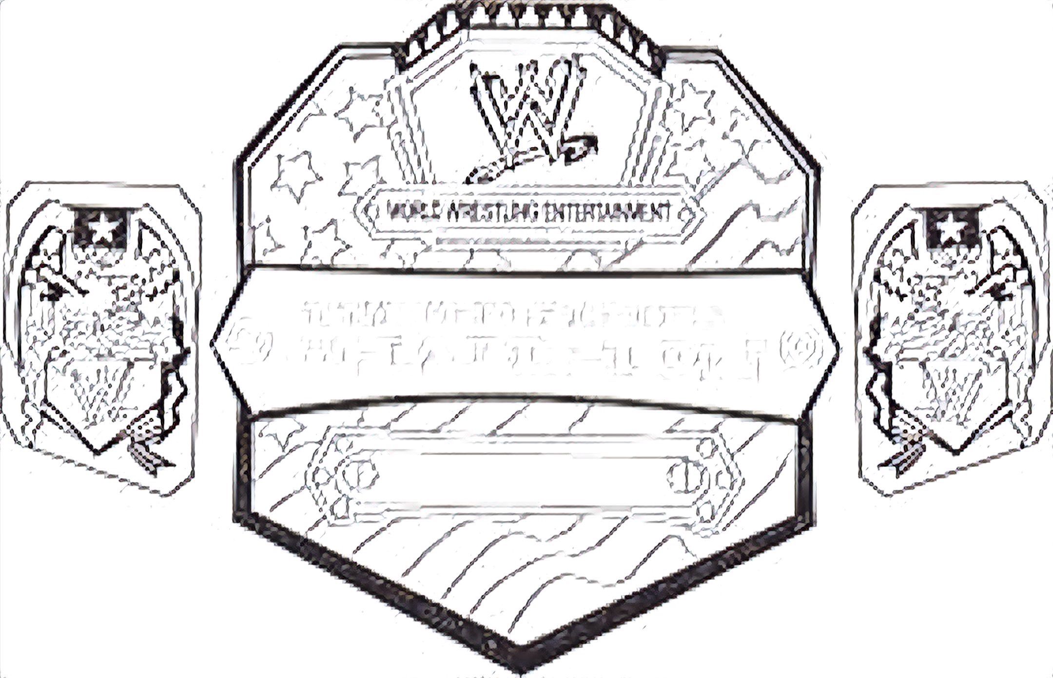 wwe belt coloring page