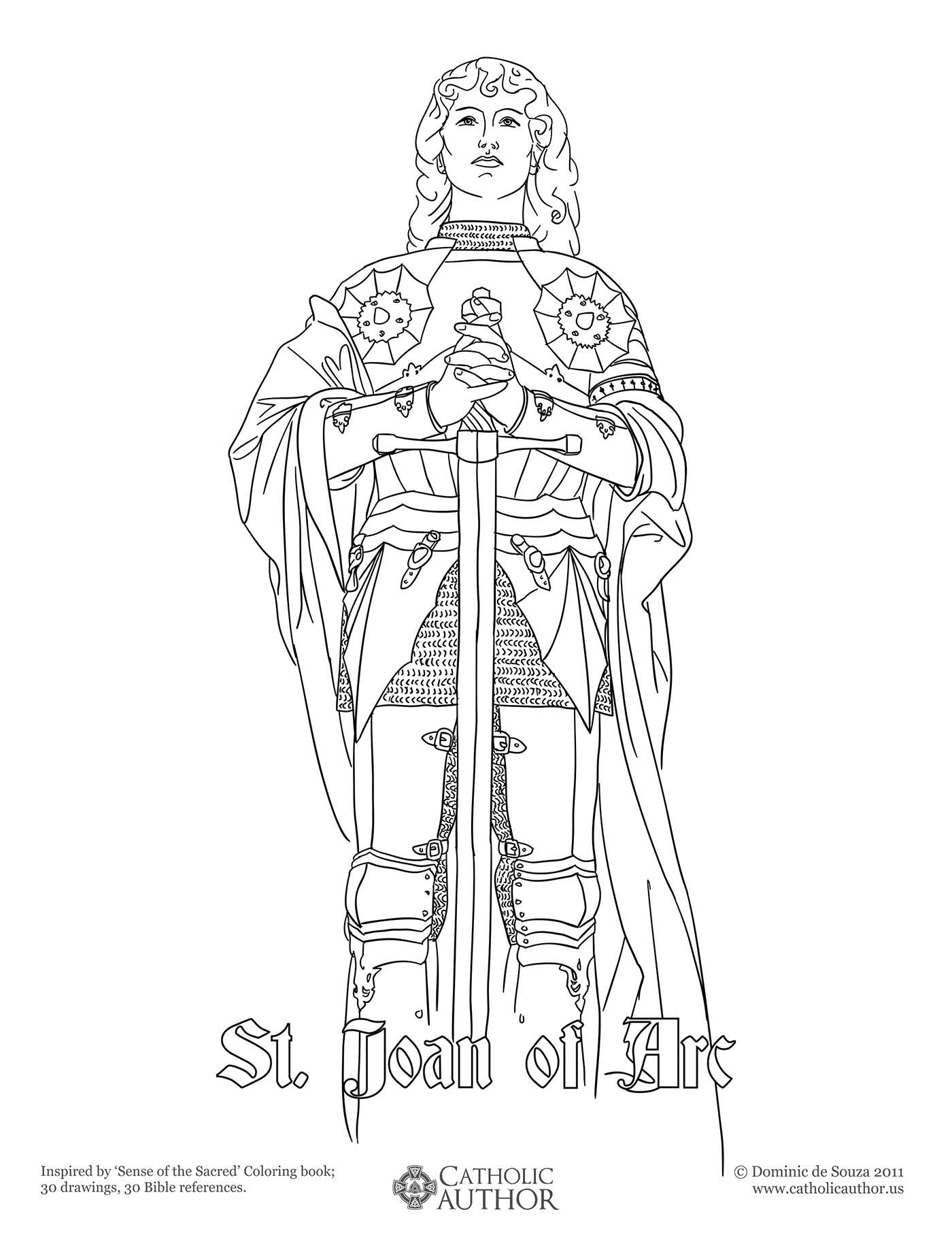 joan of arc coloring page