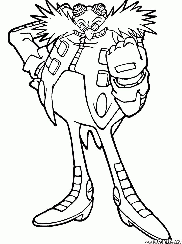 sonic vs eggman coloring pages