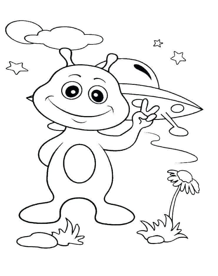 coloring pages of aliens