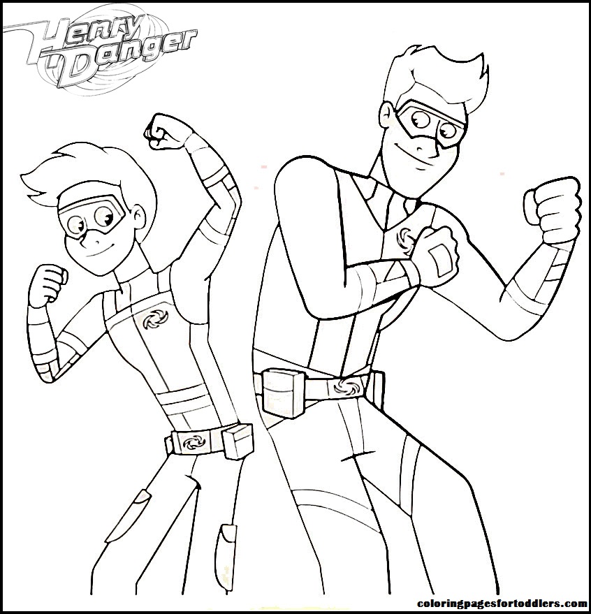 danger force coloring pages