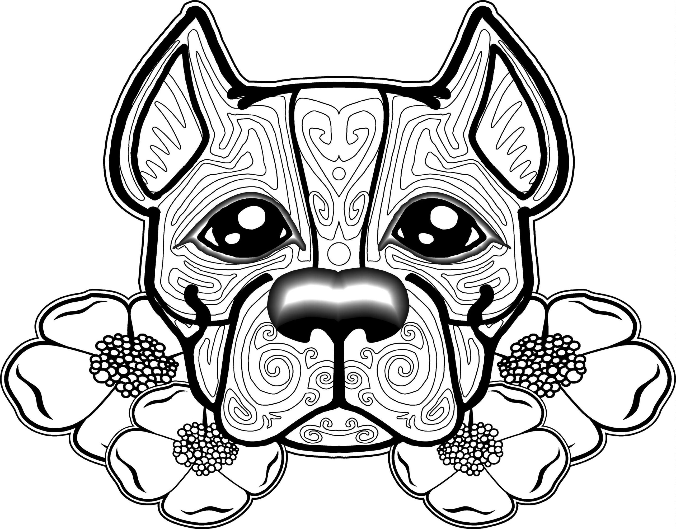 realistic dog coloring pages