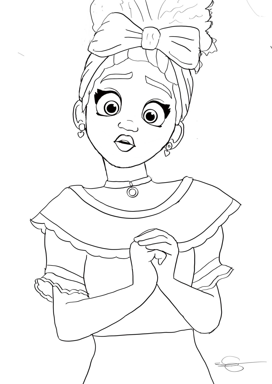 dolores encanto coloring page