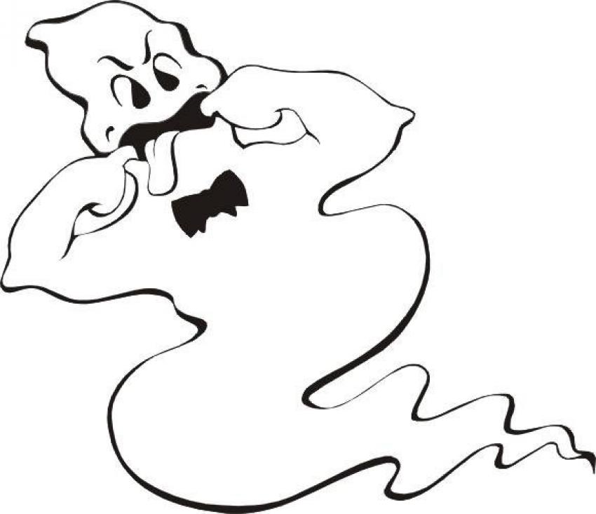 coloring page of a ghost