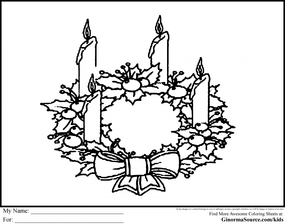 Advent Wreath Coloring Pages - Coloring Home