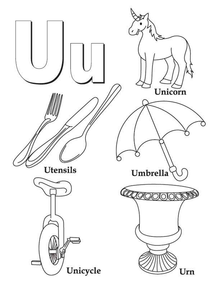 u coloring pages