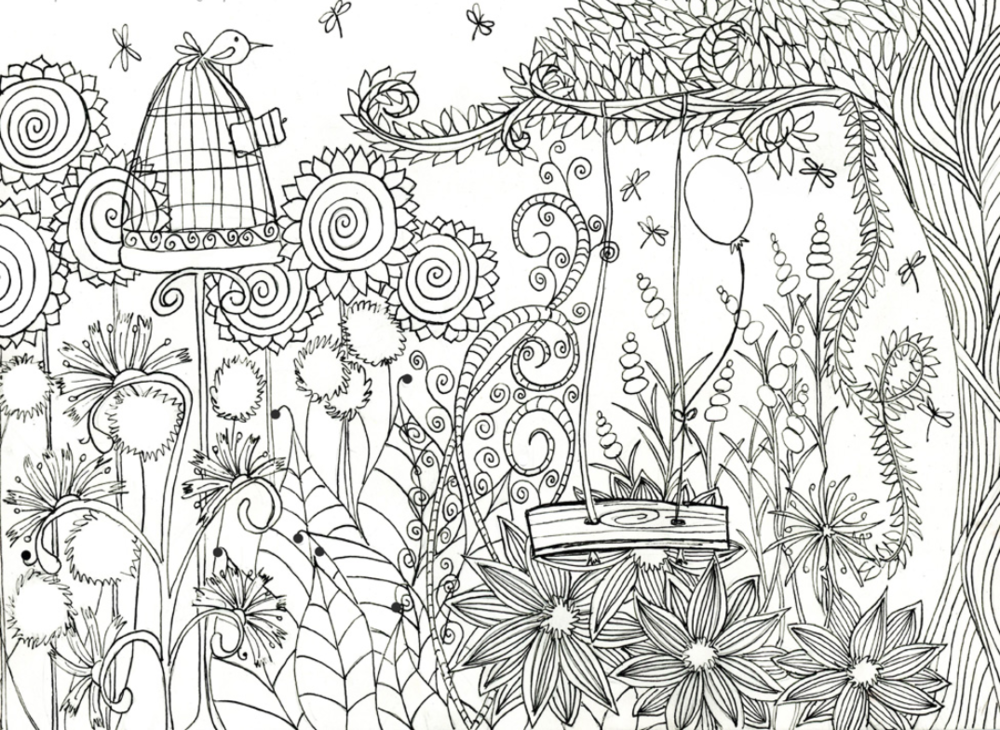 garden coloring page