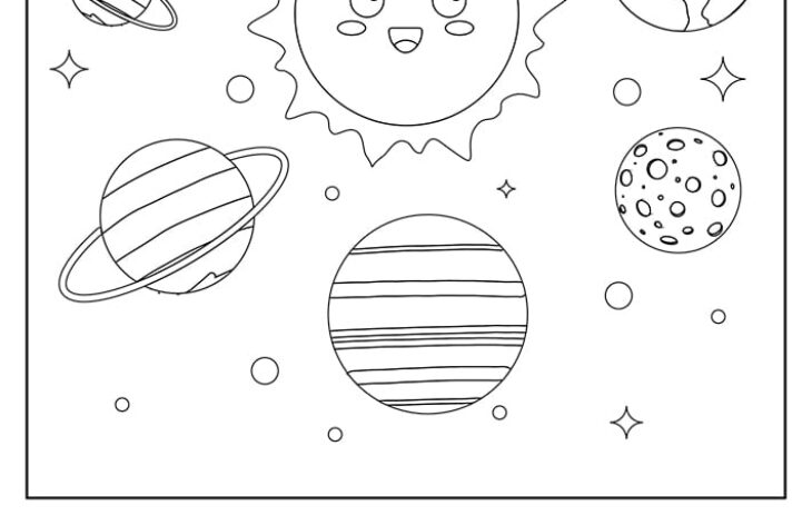 8 Planets Coloring Pages Planets Coloring Space Solar Printable System Kids Pages