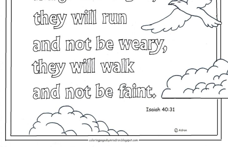 Isaiah 40 31 Coloring Page Isaiah Activity