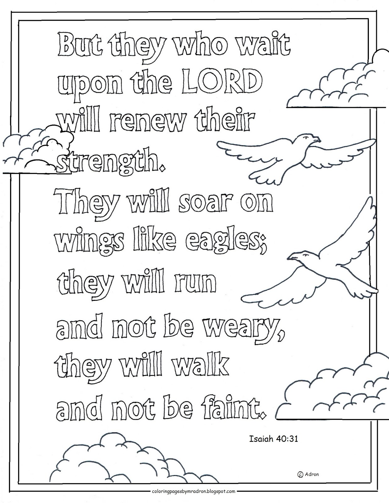 isaiah 40 31 coloring page