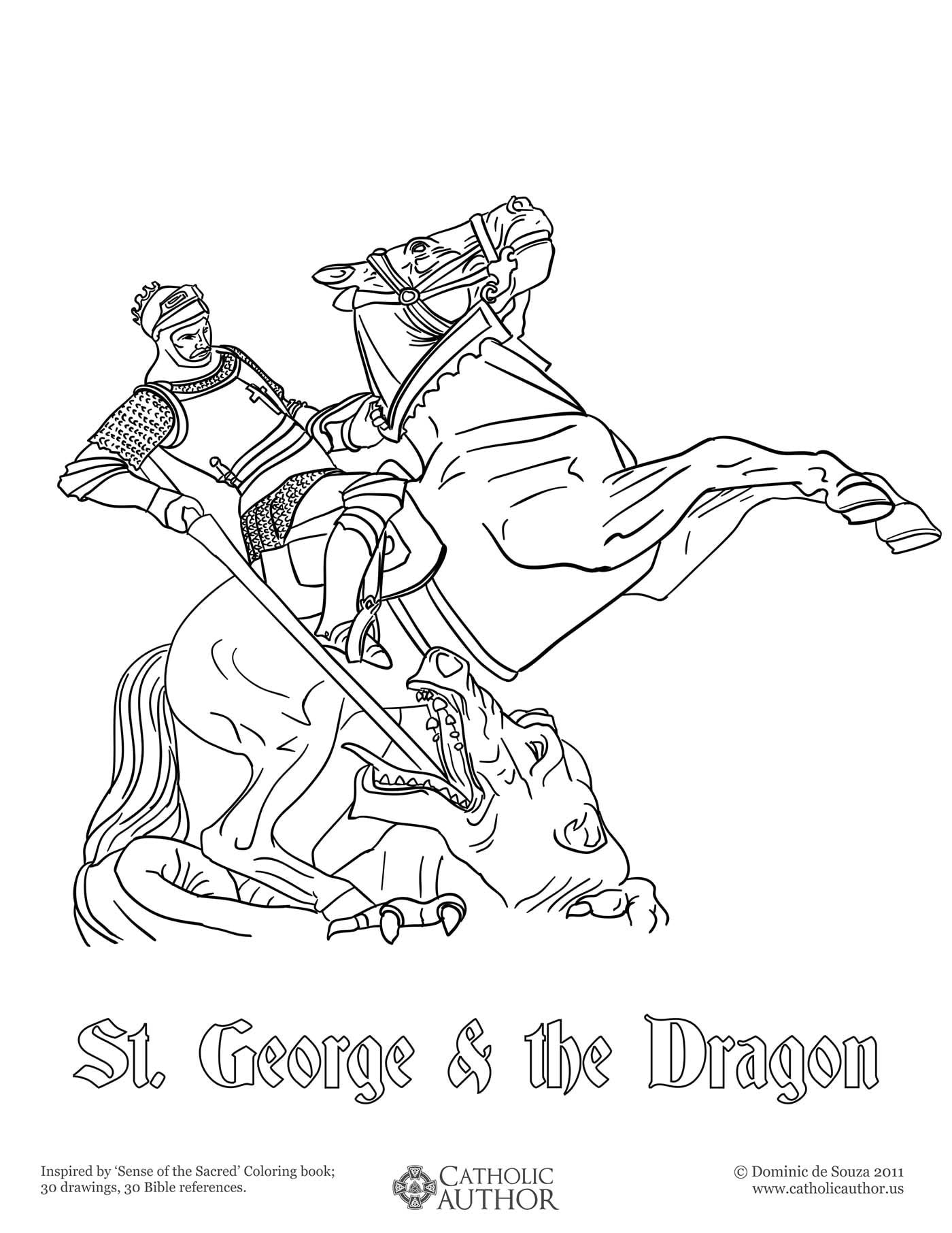 st george coloring page