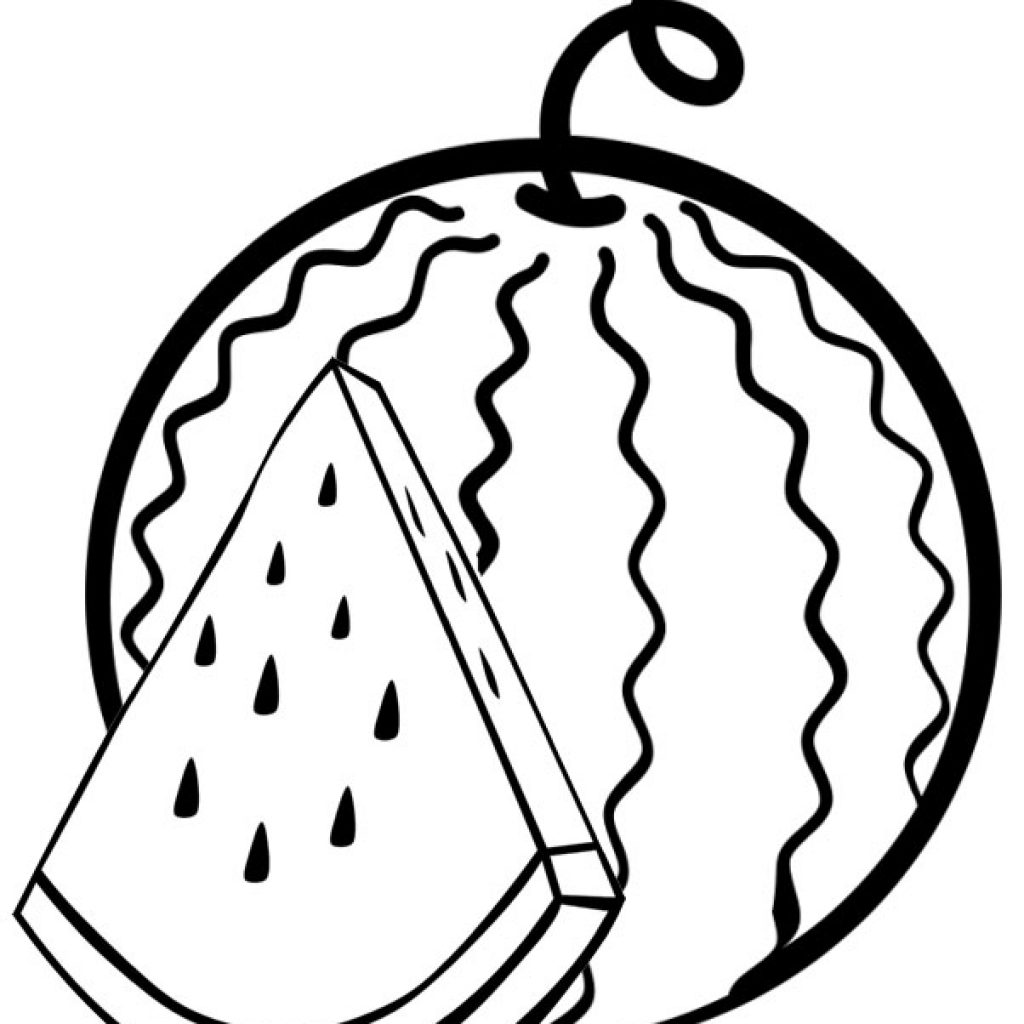 watermelon coloring page