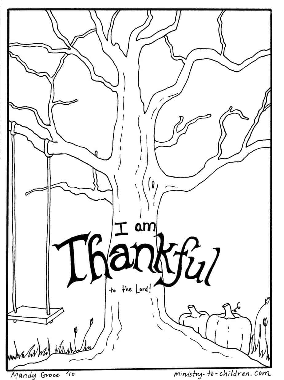 be thankful coloring pages