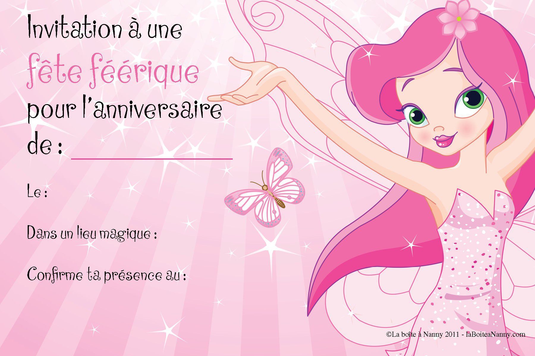 carton invitation anniversaire gratuit a imprimer