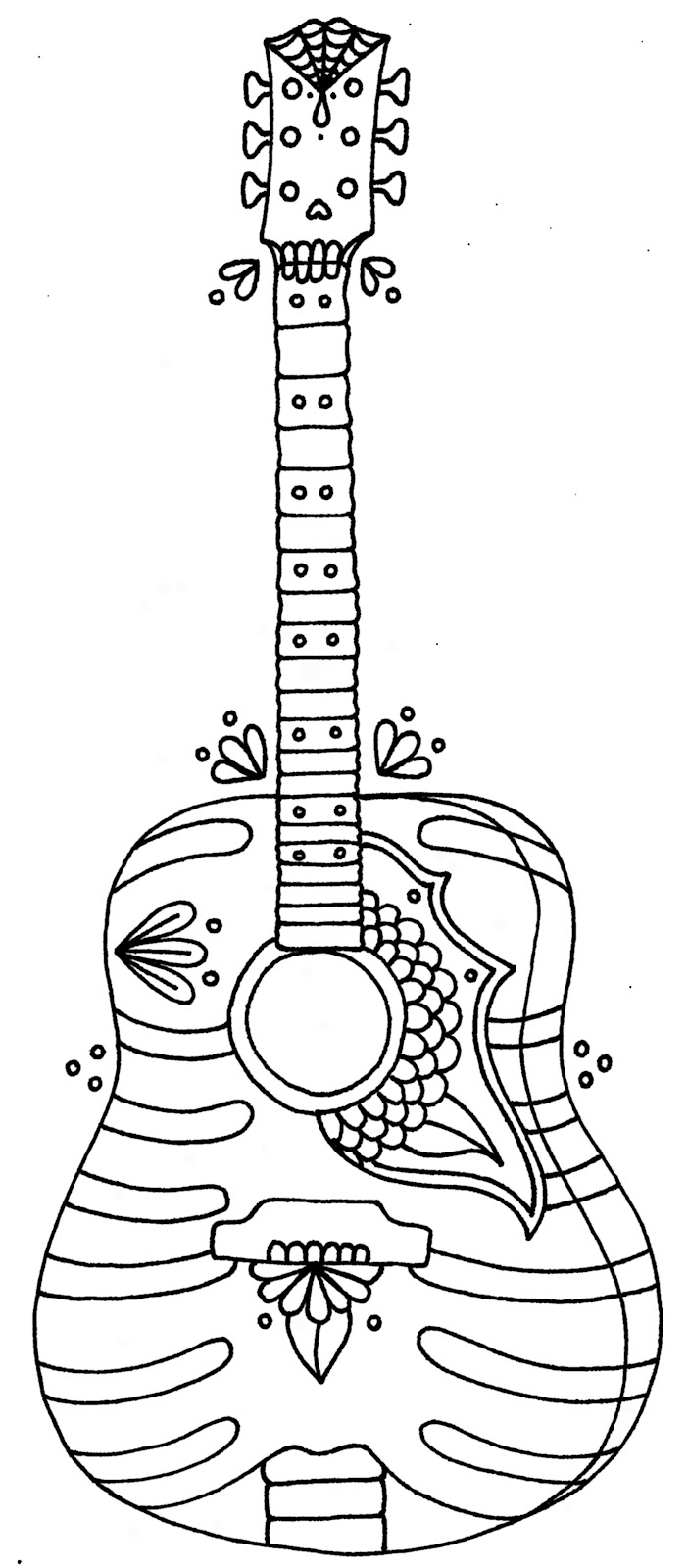 guitar coloring page