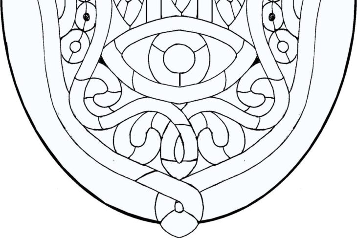 Evil Eye Coloring Page Evil Eye Colouring Stamp Digital