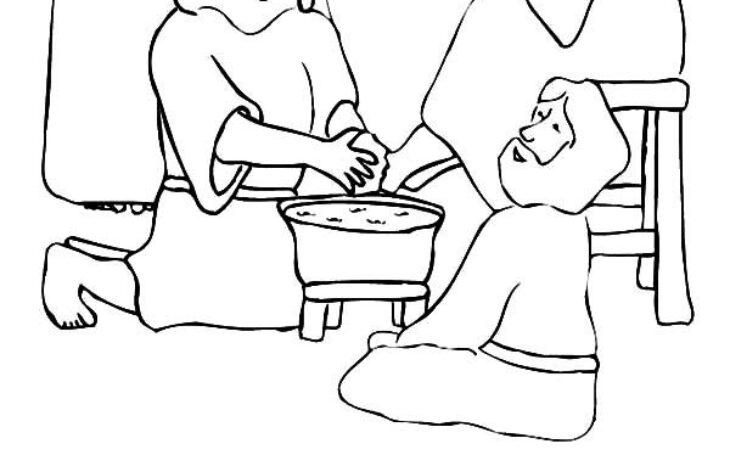 Jesus Washing Feet Coloring Page Disciples Jezus Supercoloring Washes Wast Voeten Dentistmitcham Bible