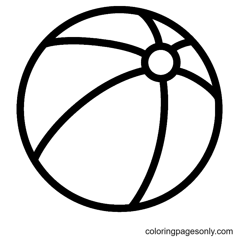 Beach Ball Coloring Page Ball Coloring Page Page For Kids And Adults