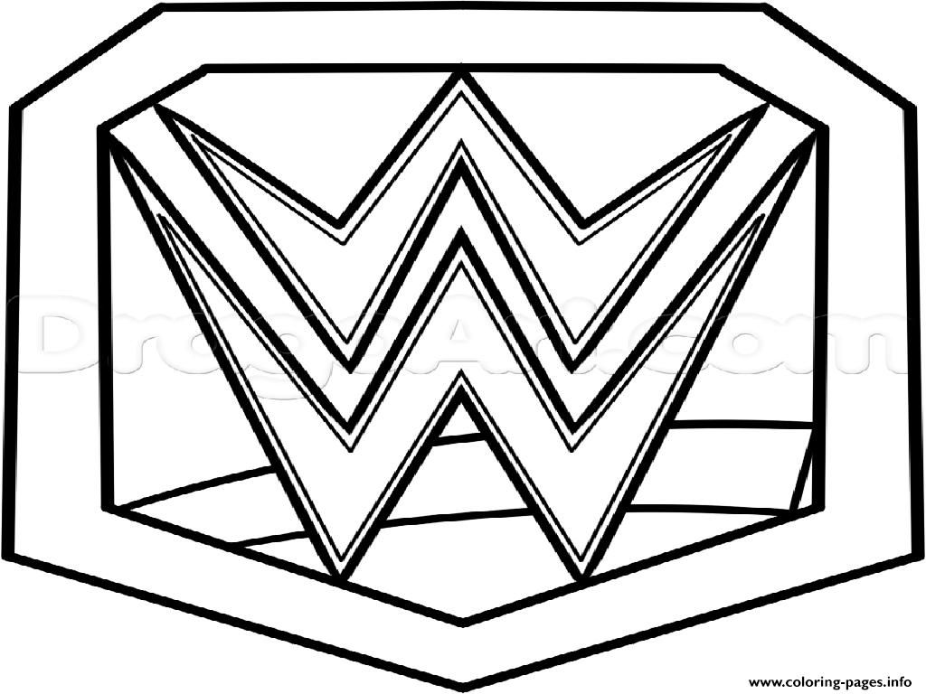 printable wwe belt coloring pages