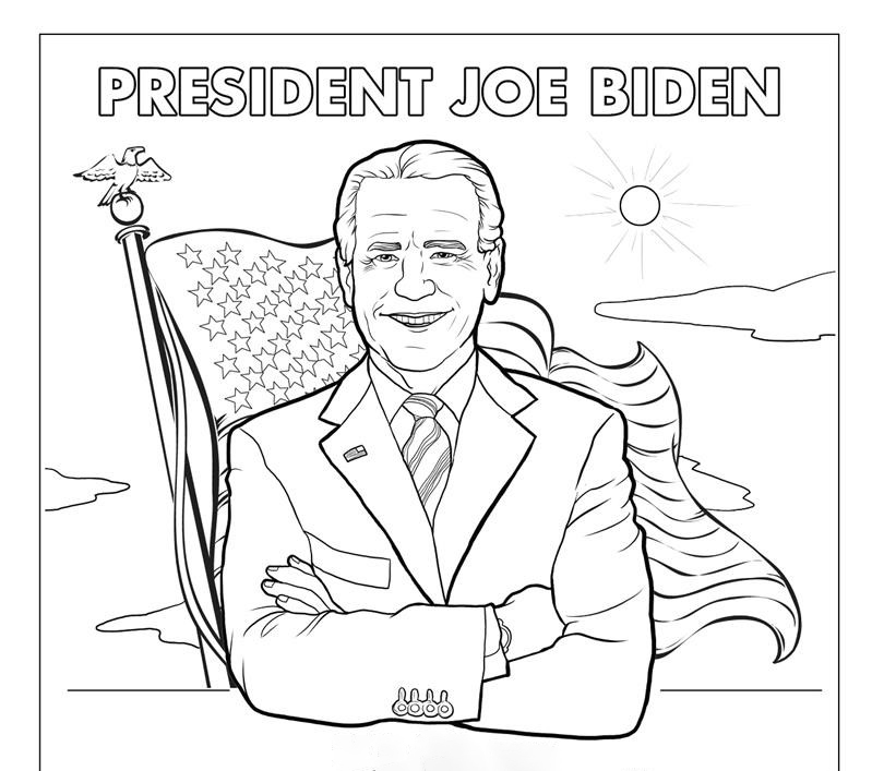 joe biden coloring page