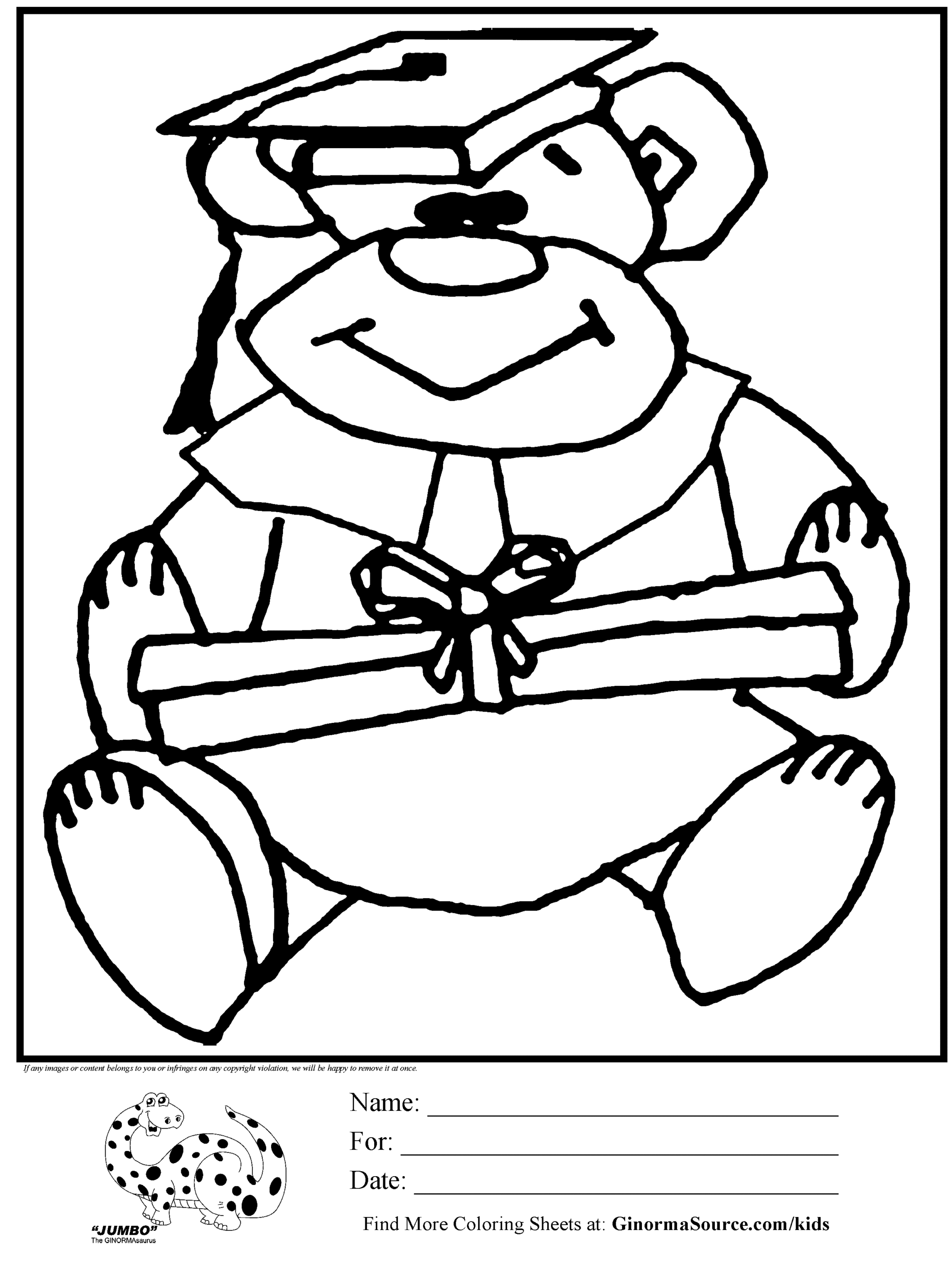 kindergarten graduation coloring pages