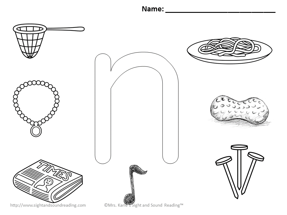 get n coloring sheets for preschool images