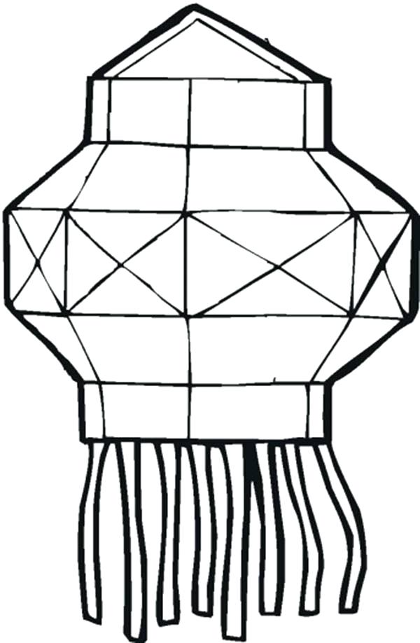 chinese lantern coloring page