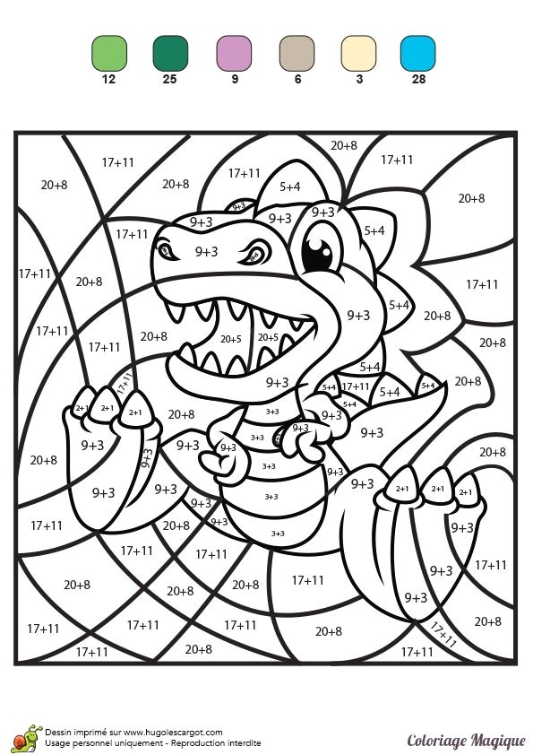 coloriage magique 5eme maths