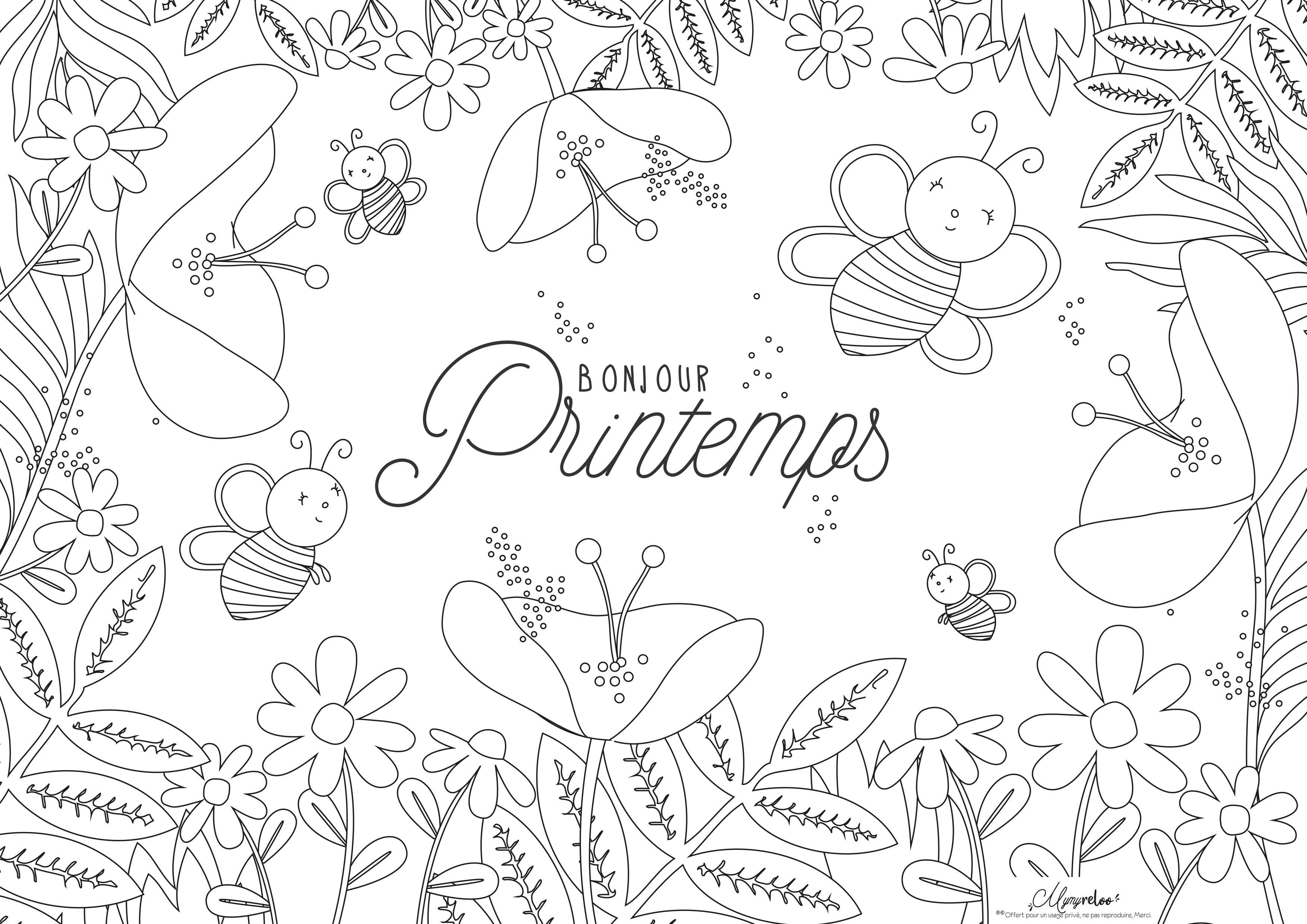 Freebies // Mon coloriage de Printemps à télécharger