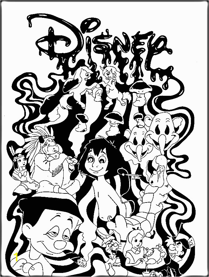 disney trippy coloring pages