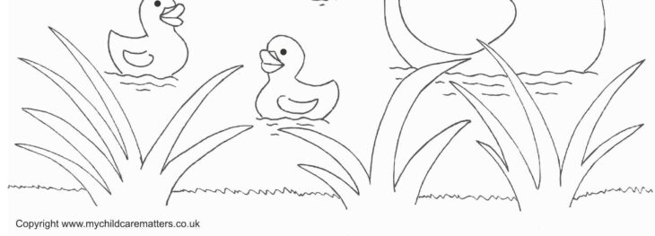 5 Little Ducks Coloring Page Five Little Ducks Coloring Pages