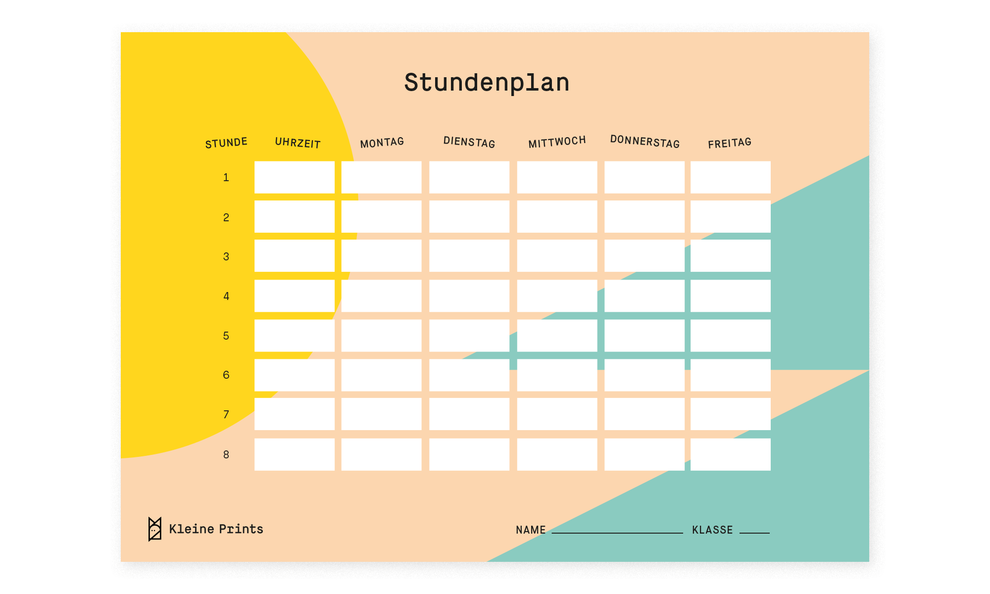 stundenplan selbst gestalten