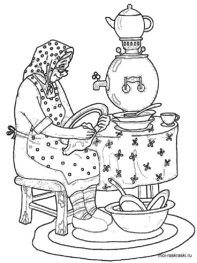 coloring pages grandma