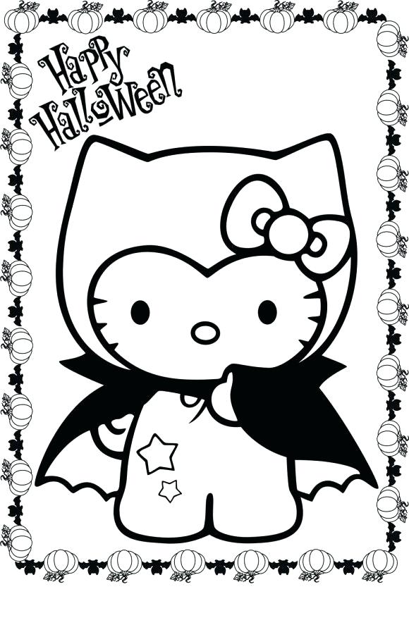 hello kitty summer coloring pages