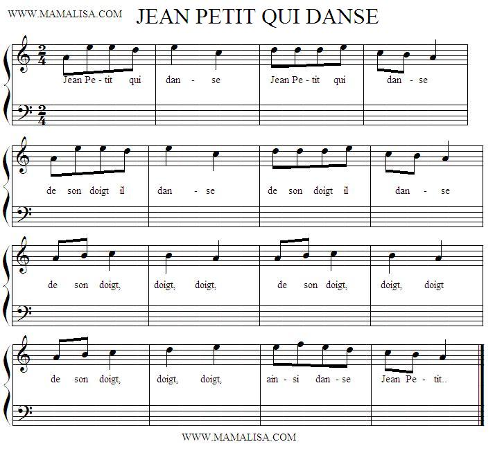 coloriage jean petit qui danse