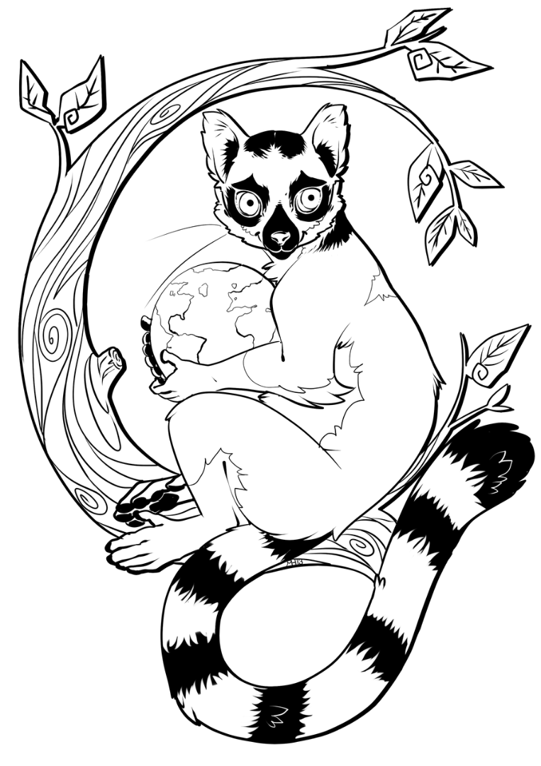 lemur coloring pages