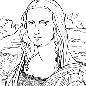 mona lisa coloring pages