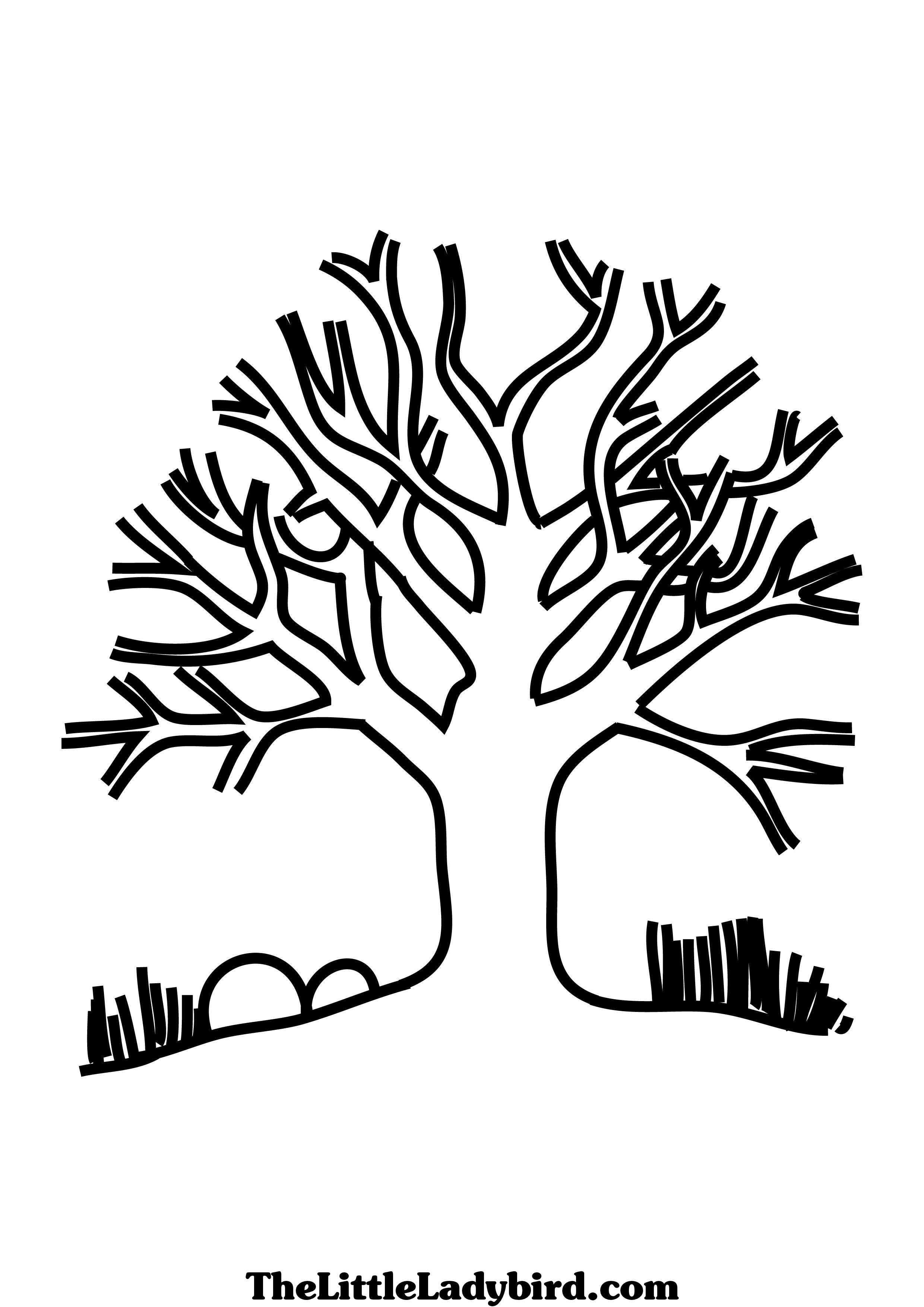 Trees And Leaves Coloring Pages - Coloring Home