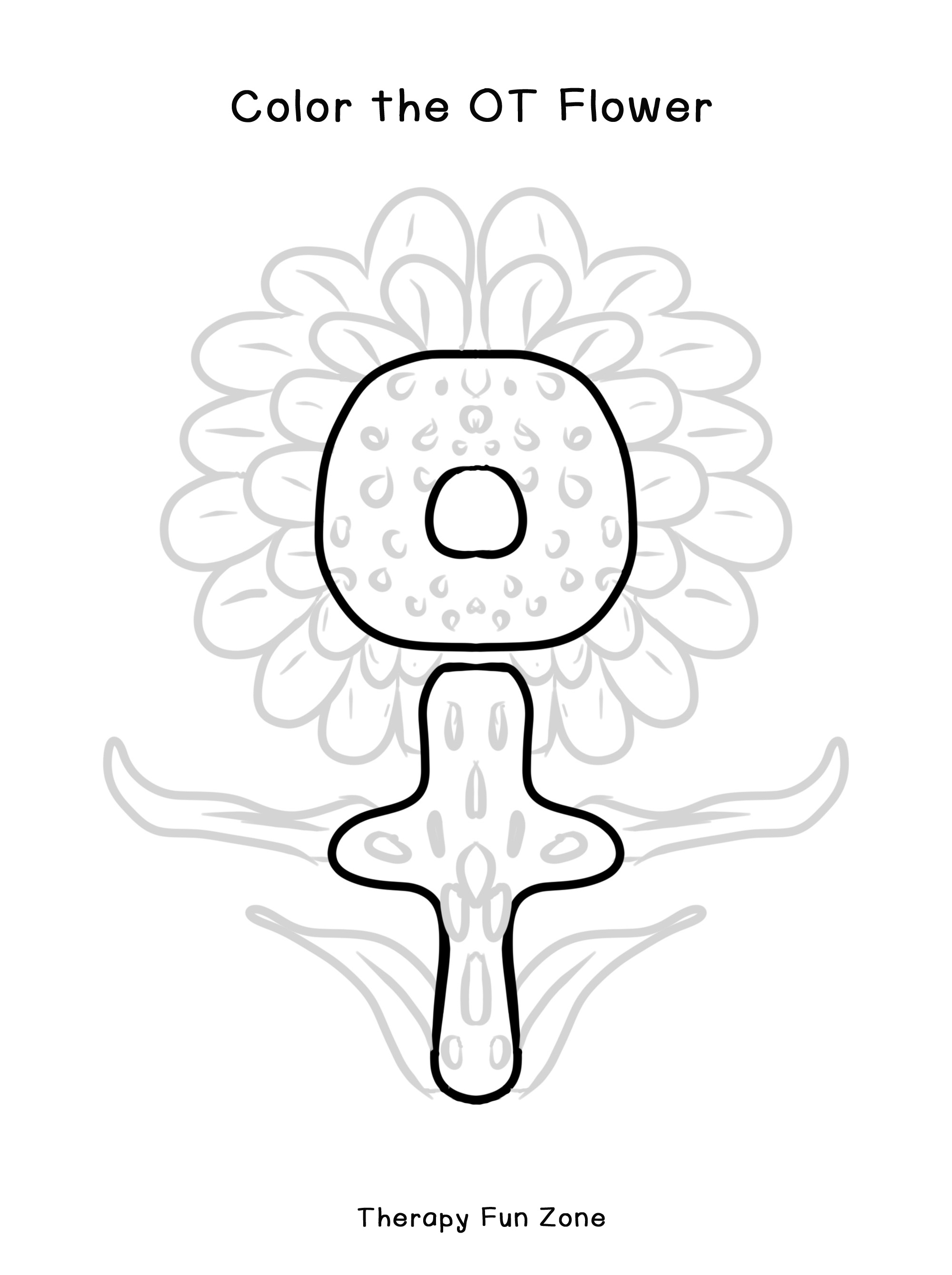 Color an OT Flower – Therapy Fun Zone Community