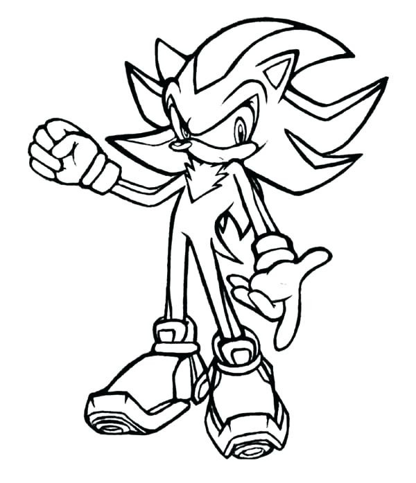 sonic and shadow coloring page