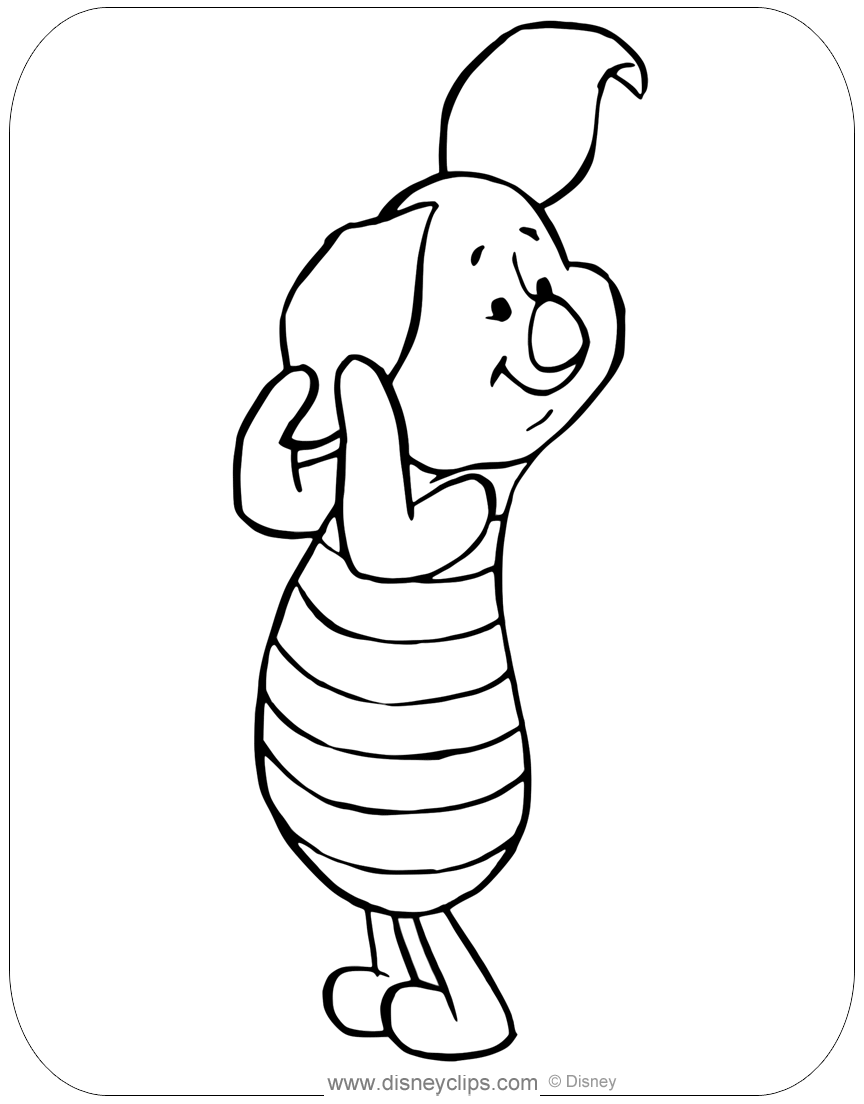 coloring pages of piglet