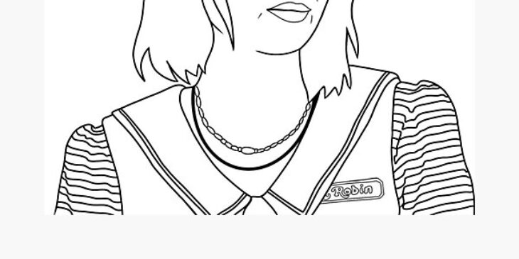 Stranger Things Coloring Pages Robin Easy Printable Stranger Things Coloring Pages