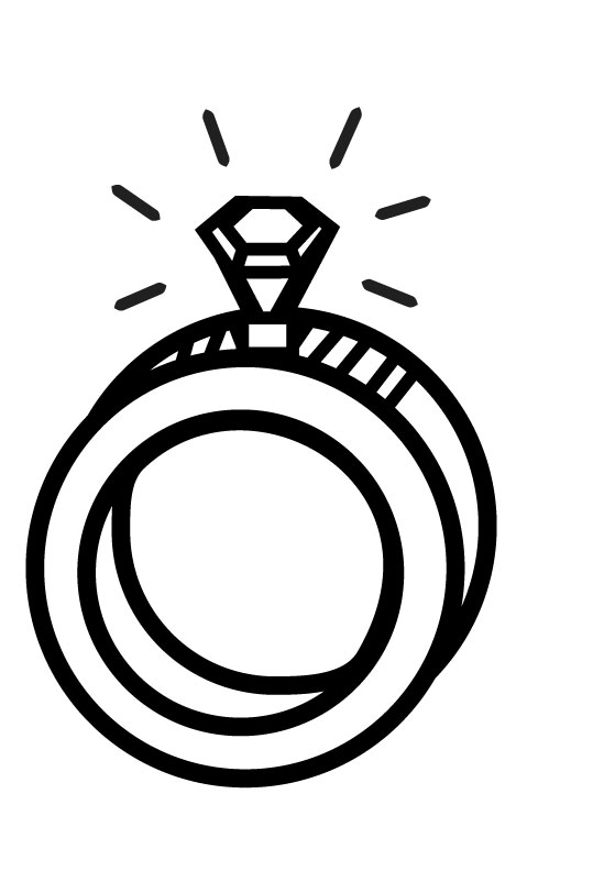 wedding ring coloring page