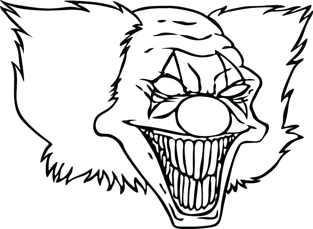 scary clowns coloring pages