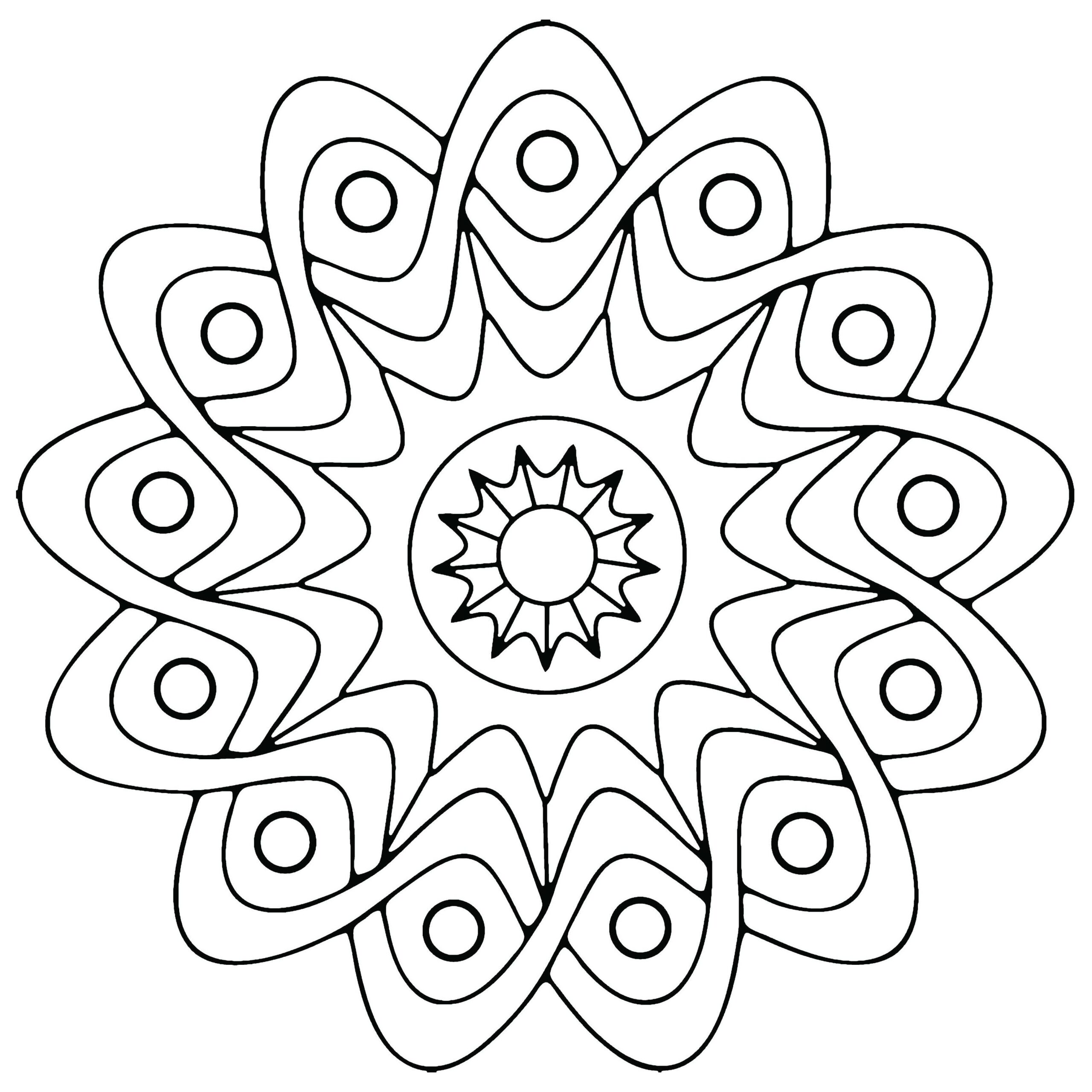 simple geometric coloring pages