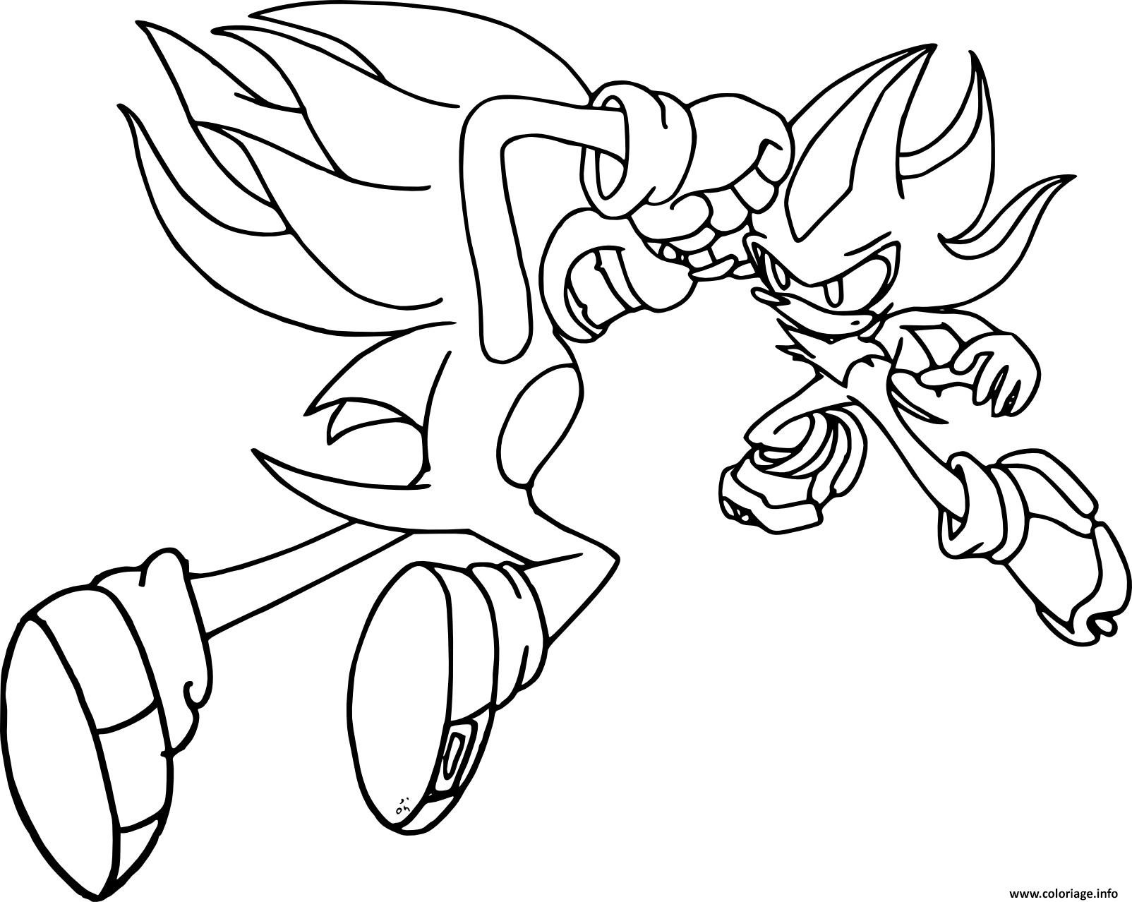 shadow sonic coloring page