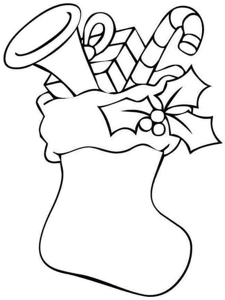 free printable stocking coloring pages