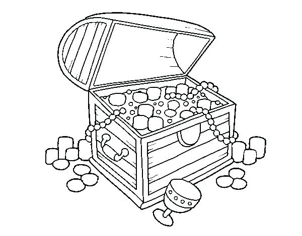 treasure box coloring page