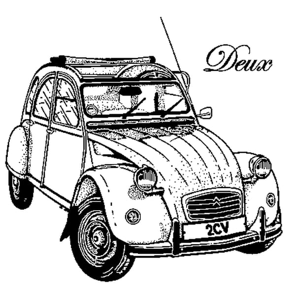 view dessin de 2cv a imprimer background