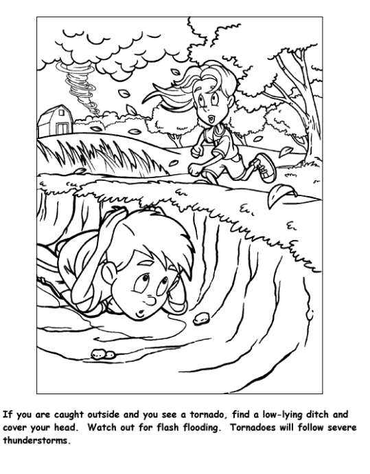 coloring pages tornado